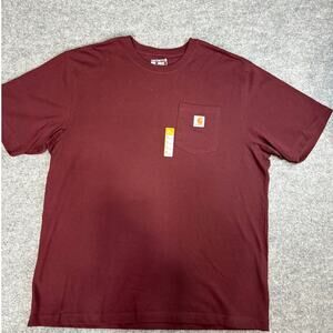Carhartt NWT Loose Fit Burgundy T Shirt XL Workwear